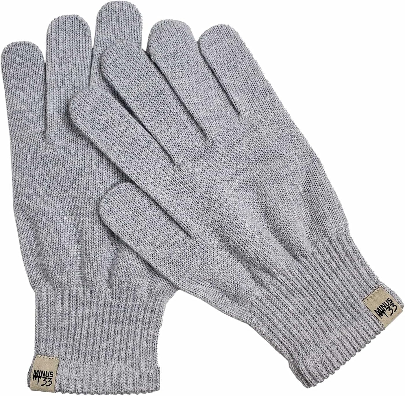 image:imageMerino Wool Glove Liner  Warm Base Layer  Ski Liner Glove  3 Season Wear  Multiple Colors and SizesAsh Gray