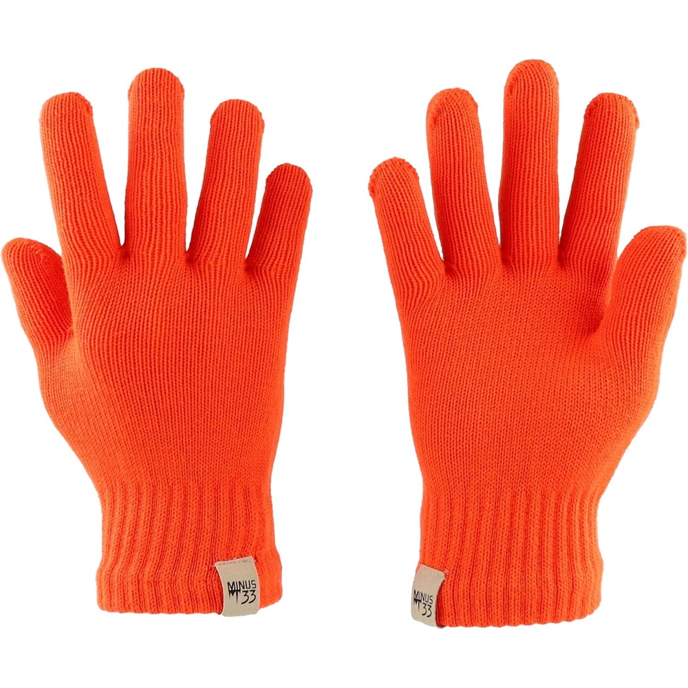 image:imageMerino Wool Glove Liner  Warm Base Layer  Ski Liner Glove  3 Season Wear  Multiple Colors and SizesBlaze Orange
