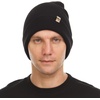 image:image100 Merino Wool  Midweight Everyday Knit Cuff Beanie  Warm Winter HatBlack