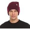 image:image100 Merino Wool  Midweight Everyday Knit Cuff Beanie  Warm Winter HatBurgundy