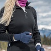 image:image100 Merino Wool  Midweight Womens 14 Zip  MidlayerBlack