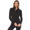 image:image100 Merino Wool  Midweight Womens 14 Zip  MidlayerBlack
