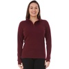 image:image100 Merino Wool  Midweight Womens 14 Zip  MidlayerBurgundy