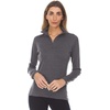 image:image100 Merino Wool  Midweight Womens 14 Zip  MidlayerCharcoal