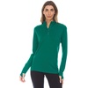 image:image100 Merino Wool  Midweight Womens 14 Zip  MidlayerEmerald Green