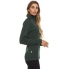 image:image100 Merino Wool  Midweight Womens 14 Zip  MidlayerForest Green
