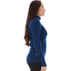 image:image100 Merino Wool  Midweight Womens 14 Zip  MidlayerNavy