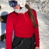 image:image100 Merino Wool  Midweight Womens 14 Zip  MidlayerTrue Red