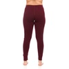 image:image100 Merino Wool  Womens Heavyweight Top and Bottom  Thermal Base Layer Set  Burgundy  Medium