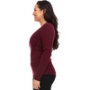 image:image100 Merino Wool  Womens Heavyweight Top and Bottom  Thermal Base Layer Set  Burgundy  Medium