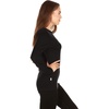 image:image100 Merino Wool  Womens Lightweight Top and Bottom  Thermal Base Layer Set  Black  XXLarge