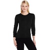 image:image100 Merino Wool  Womens Midweight Base Layer  Long Sleeve Crew170 Lightweight Black
