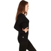 image:image100 Merino Wool  Womens Midweight Base Layer  Long Sleeve Crew235 Midweight Black