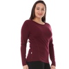 image:image100 Merino Wool  Womens Midweight Base Layer  Long Sleeve Crew235 Midweight Burgundy