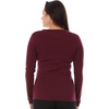 image:image100 Merino Wool  Womens Midweight Base Layer  Long Sleeve Crew235 Midweight Burgundy