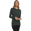 image:image100 Merino Wool  Womens Midweight Base Layer  Long Sleeve Crew235 Midweight Forest Green