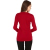 image:image100 Merino Wool  Womens Midweight Base Layer  Long Sleeve Crew235 Midweight True Red