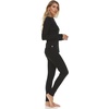 image:image100 Merino Wool  Womens Midweight Top and Bottom  Thermal Base Layer Set  Black  Small