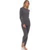 image:image100 Merino Wool  Womens Midweight Top and Bottom  Thermal Base Layer Set  Charcoal Gray  Small