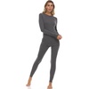 image:image100 Merino Wool  Womens Midweight Top and Bottom  Thermal Base Layer Set  Charcoal Gray  XXLarge