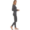 image:image100 Merino Wool  Womens Midweight Top and Bottom  Thermal Base Layer Set  Charcoal Gray  XXLarge
