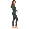 image:image100 Merino Wool  Womens Midweight Top and Bottom  Thermal Base Layer Set  Forest Green  Small