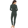 image:image100 Merino Wool  Womens Midweight Top and Bottom  Thermal Base Layer Set  Forest Green  XSmall