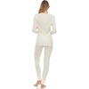image:image100 Merino Wool  Womens Midweight Top and Bottom  Thermal Base Layer Set  Natural Cream  Small