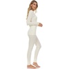 image:image100 Merino Wool  Womens Midweight Top and Bottom  Thermal Base Layer Set  Natural Cream  Small