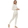 image:image100 Merino Wool  Womens Midweight Top and Bottom  Thermal Base Layer Set  Natural Cream  Small