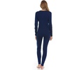 image:image100 Merino Wool  Womens Midweight Top and Bottom  Thermal Base Layer Set  Navy Blue  Small