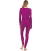 image:image100 Merino Wool  Womens Midweight Top and Bottom  Thermal Base Layer Set  Radiant Violet  Small