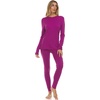 image:image100 Merino Wool  Womens Midweight Top and Bottom  Thermal Base Layer Set  Radiant Violet  XSmall