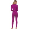 image:image100 Merino Wool  Womens Midweight Top and Bottom  Thermal Base Layer Set  Radiant Violet  XSmall