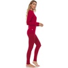image:image100 Merino Wool  Womens Midweight Top and Bottom  Thermal Base Layer Set  True Red  Medium