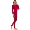 image:image100 Merino Wool  Womens Midweight Top and Bottom  Thermal Base Layer Set  True Red  XXLarge