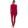 image:image100 Merino Wool  Womens Midweight Top and Bottom  Thermal Base Layer Set  True Red  XXLarge