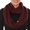 image:image100 Merino Wool Everyday Knit Infinity Scarf  Winter Loop Scarf  Midweight Scarves for Women and MenBurgundy