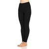 image:image100 Merino Wool Womens Base Layer Bottoms  Thermal Underwear  No Itch Renewable Fabric170 Ligthweight Black