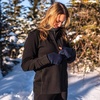 image:image100 Merino Wool Womens Expedition Weight Quarter Zip  Moisture Wicking SweaterBlack