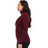 image:image100 Merino Wool Womens Long Sleeve Midweight Turtleneck  Warm Sweater  FoldOver TurtleneckBurgundy