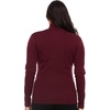 image:image100 Merino Wool Womens Long Sleeve Midweight Turtleneck  Warm Sweater  FoldOver TurtleneckBurgundy