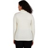 image:image100 Merino Wool Womens Long Sleeve Midweight Turtleneck  Warm Sweater  FoldOver TurtleneckNatural Cream