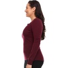 image:imageLong Sleeve Womens Henley  100 Merino Wool  3 Button Front Closure  Base LayerBurgundy