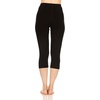 image:imageMerino Wool Three Quarter Skiing Base Layer Pants  Womens Thermal BottomsBlack
