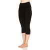 image:imageMerino Wool Three Quarter Skiing Base Layer Pants  Womens Thermal BottomsBlack
