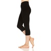 image:imageMerino Wool Three Quarter Skiing Base Layer Pants  Womens Thermal BottomsBlack