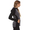 image:imageMidweight Womens Full Zip Hoodie  No Itch Renewable FabricCharcoal GrayBlack