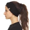 image:imageMinus33 Everyday Knit Twist Headband 100 Merino Wool  Midweight Womens Warm Headband  Winter Ear Warmers  Black  One SizeBlack