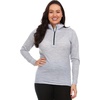 image:imageMinus33 Merino Wool Womens Woolverino Micro 14 ZipAsh Gray